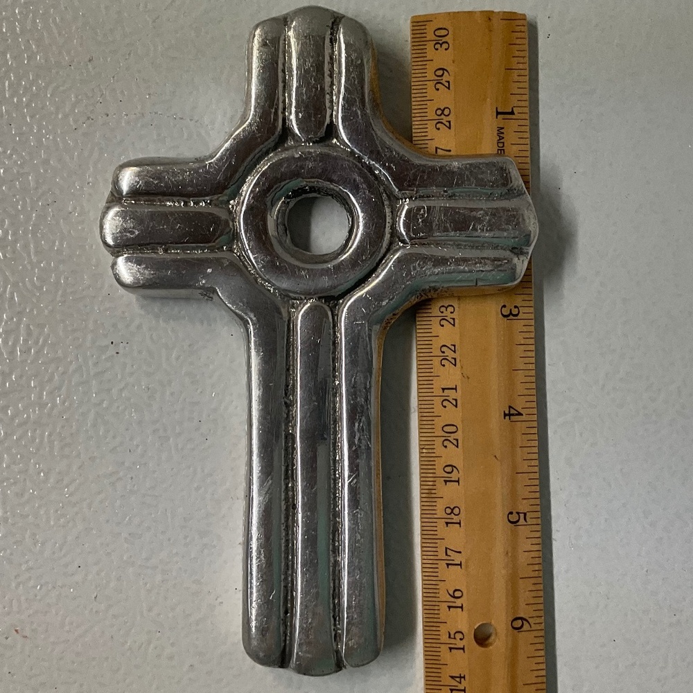 Decorative Aluminum Cross from Mexico - Picture 5 of 6